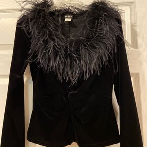 Feathers and velvet!